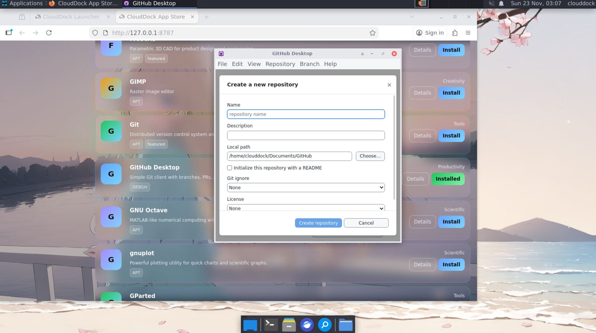 Create and publish a new repository
