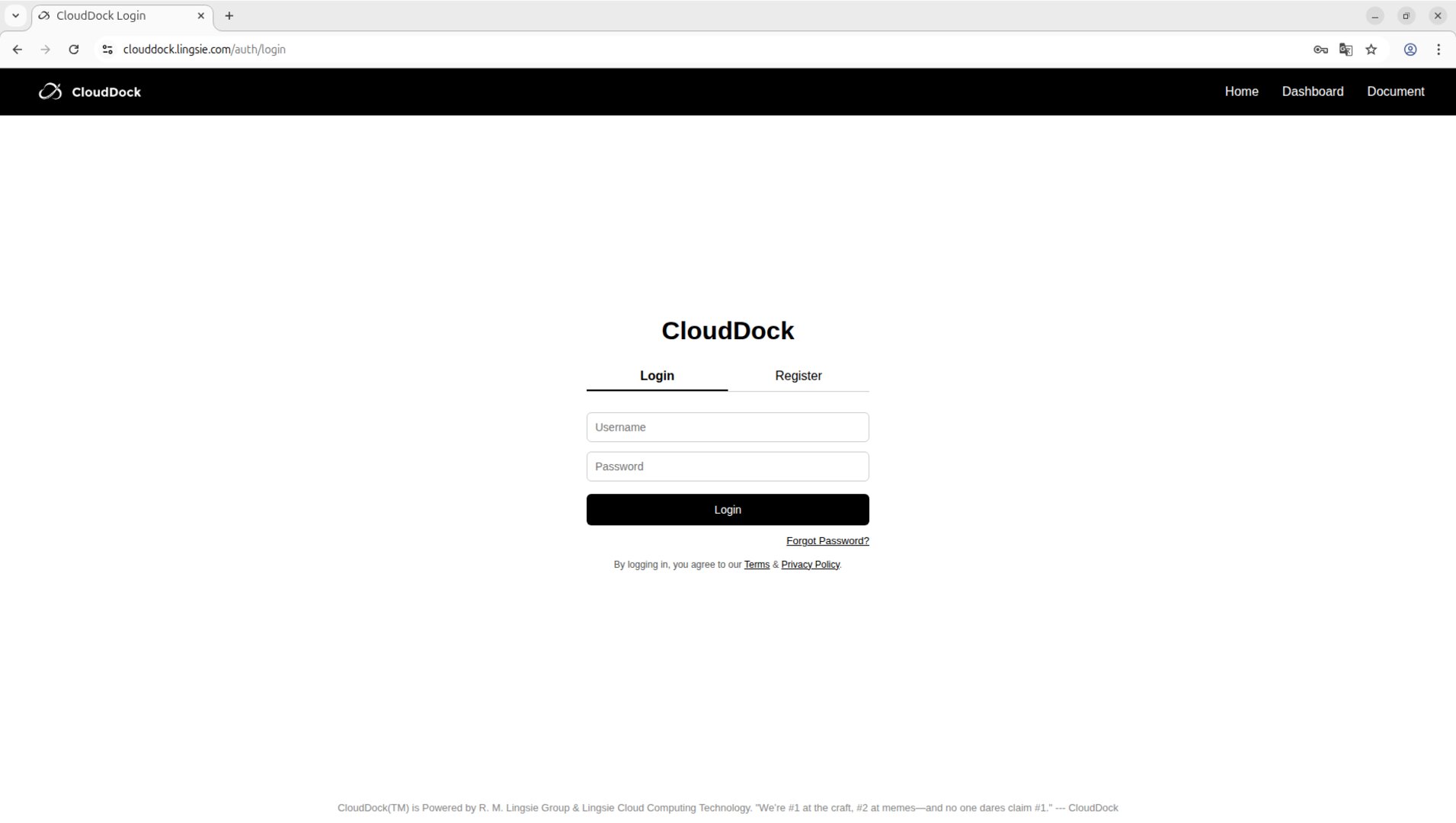 Dashboard sign-in