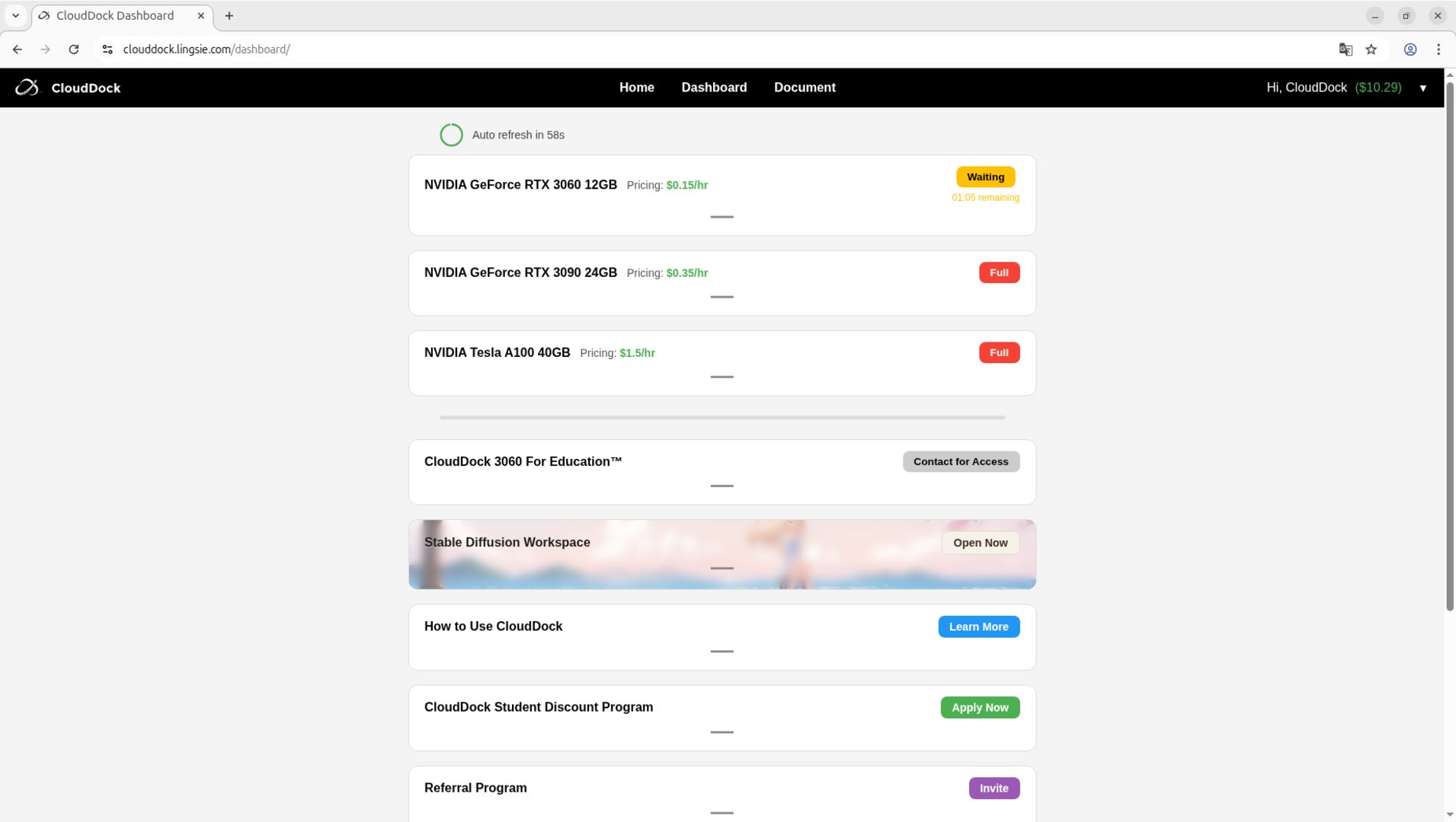 Queue position & ETA