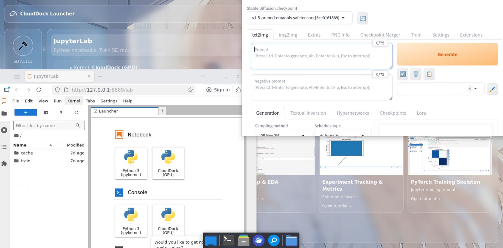 CloudDock GUI desktop preview