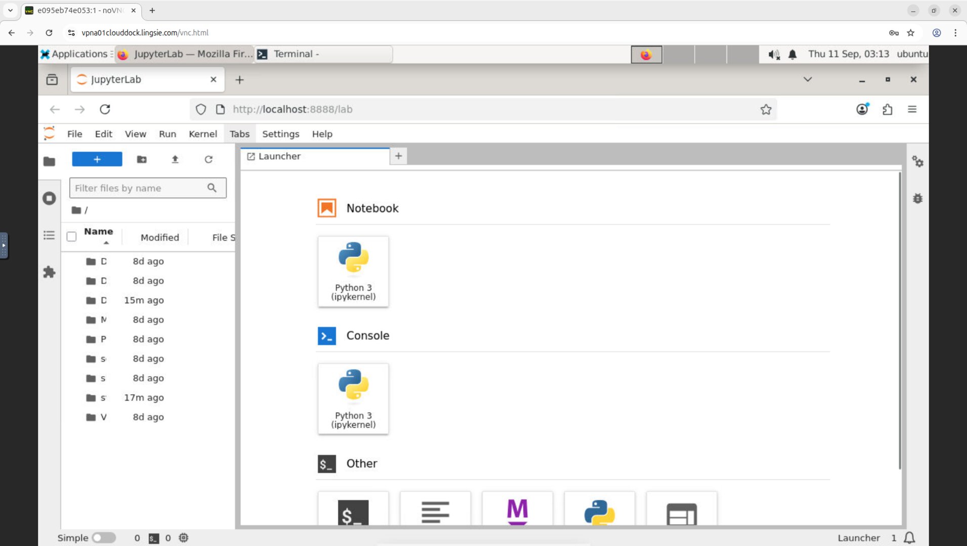 JupyterLab UI