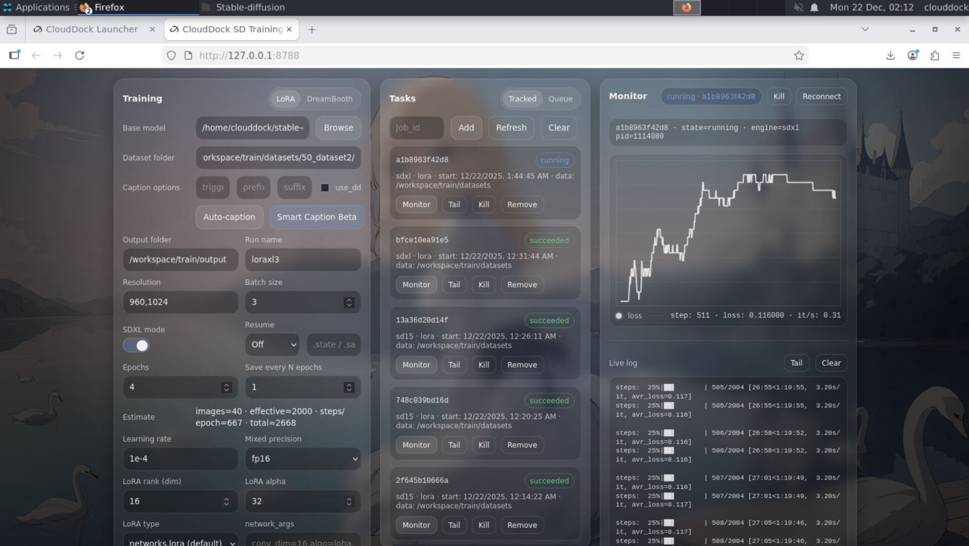 Job history and restore