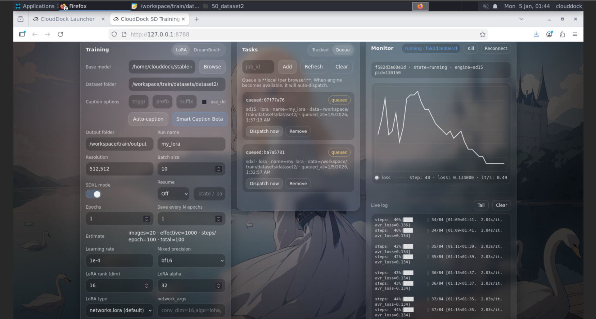 Queue runs one job at a time