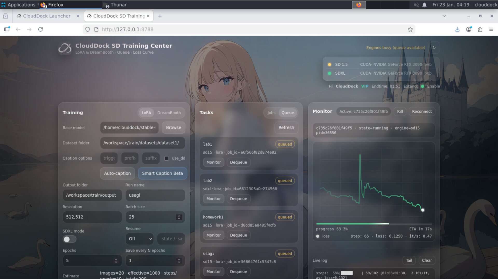 Central scheduler queue view