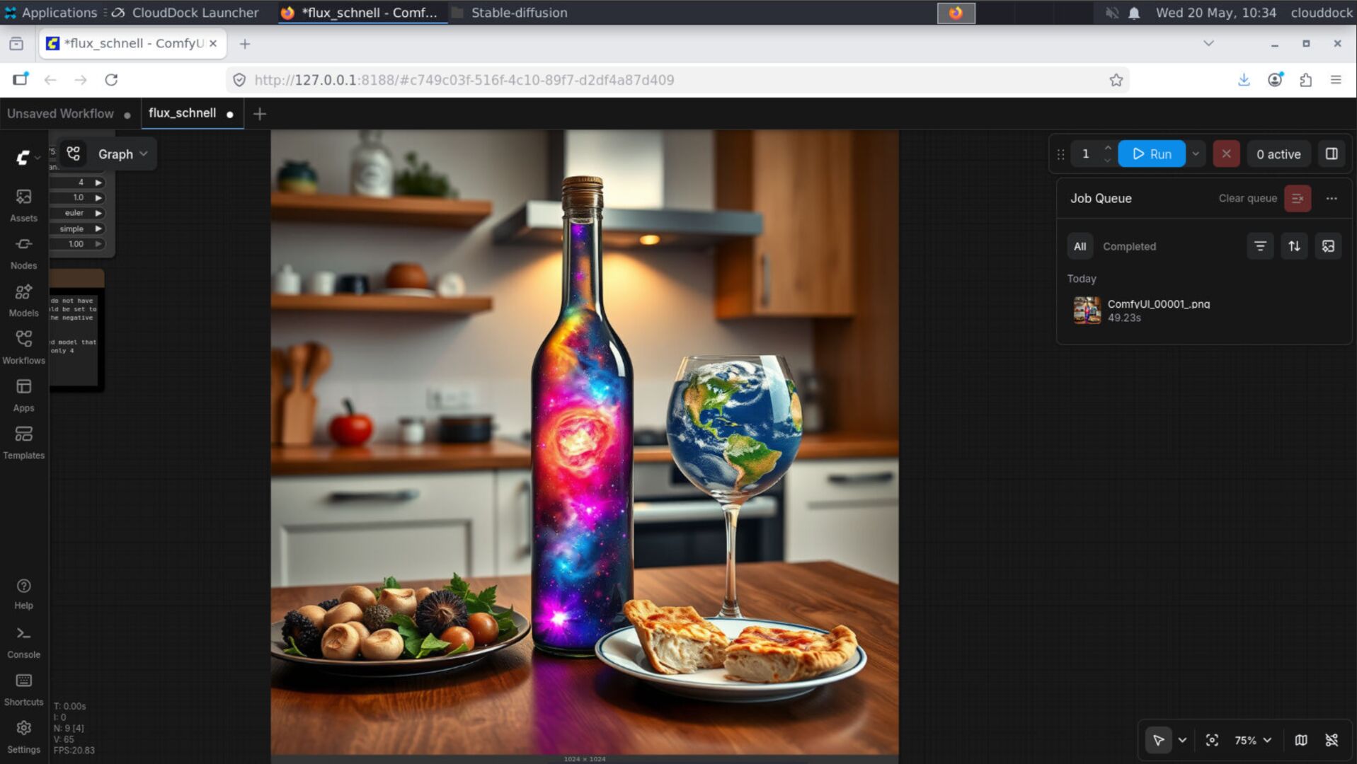 CloudDock Usagi 4.1 Beta 7 ComfyUI Flux preview