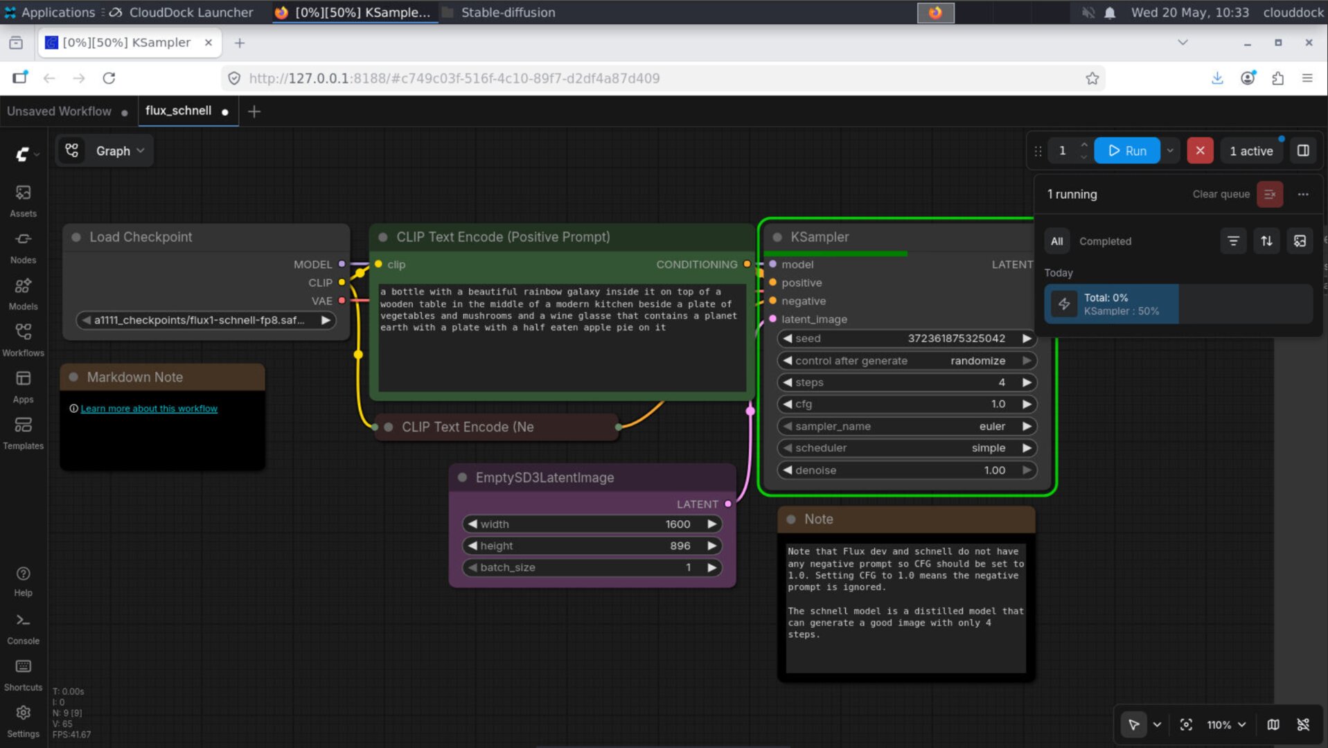 Flux workflow in ComfyUI