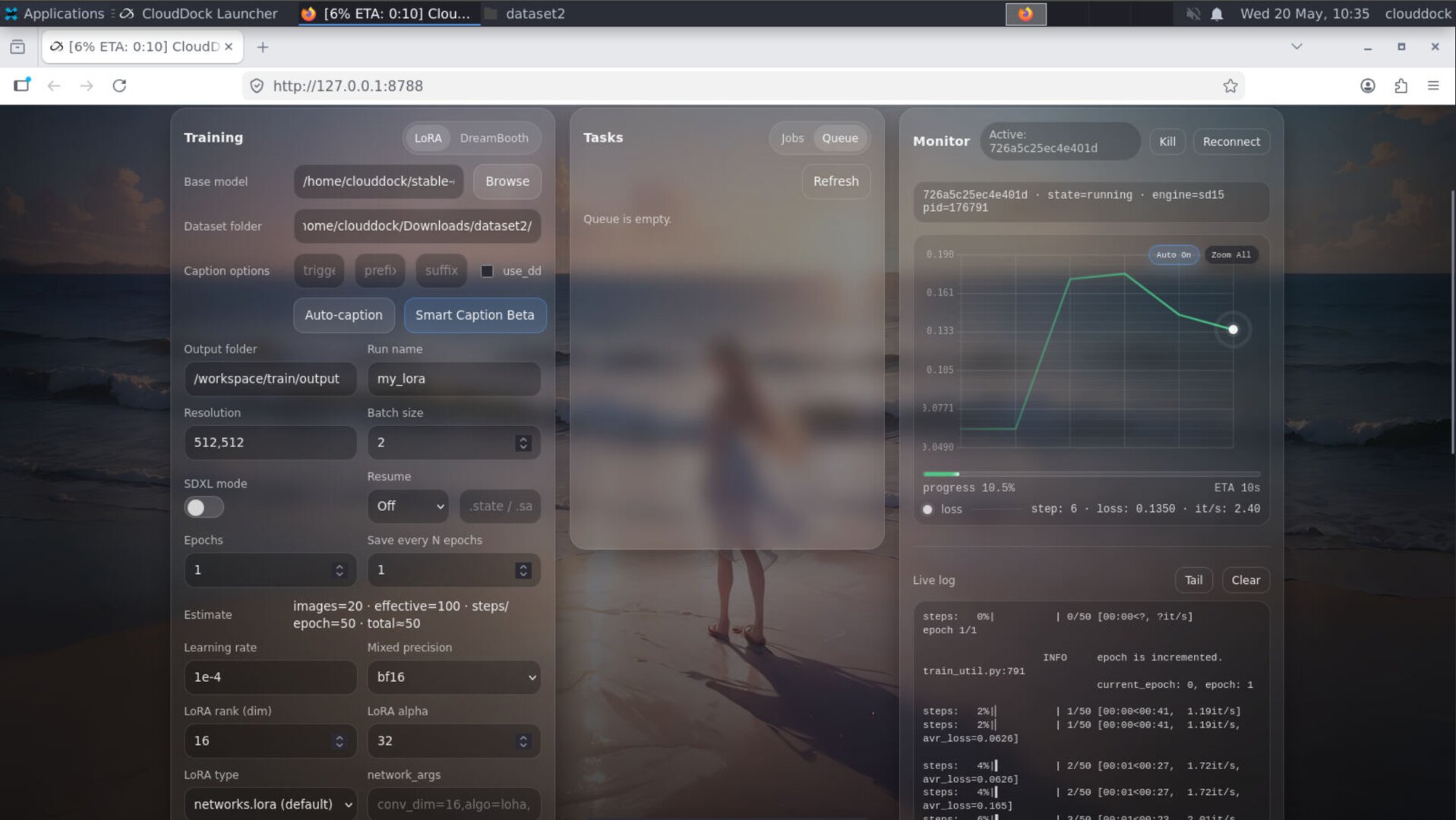 CloudDock SD Training Center epoch behavior fix