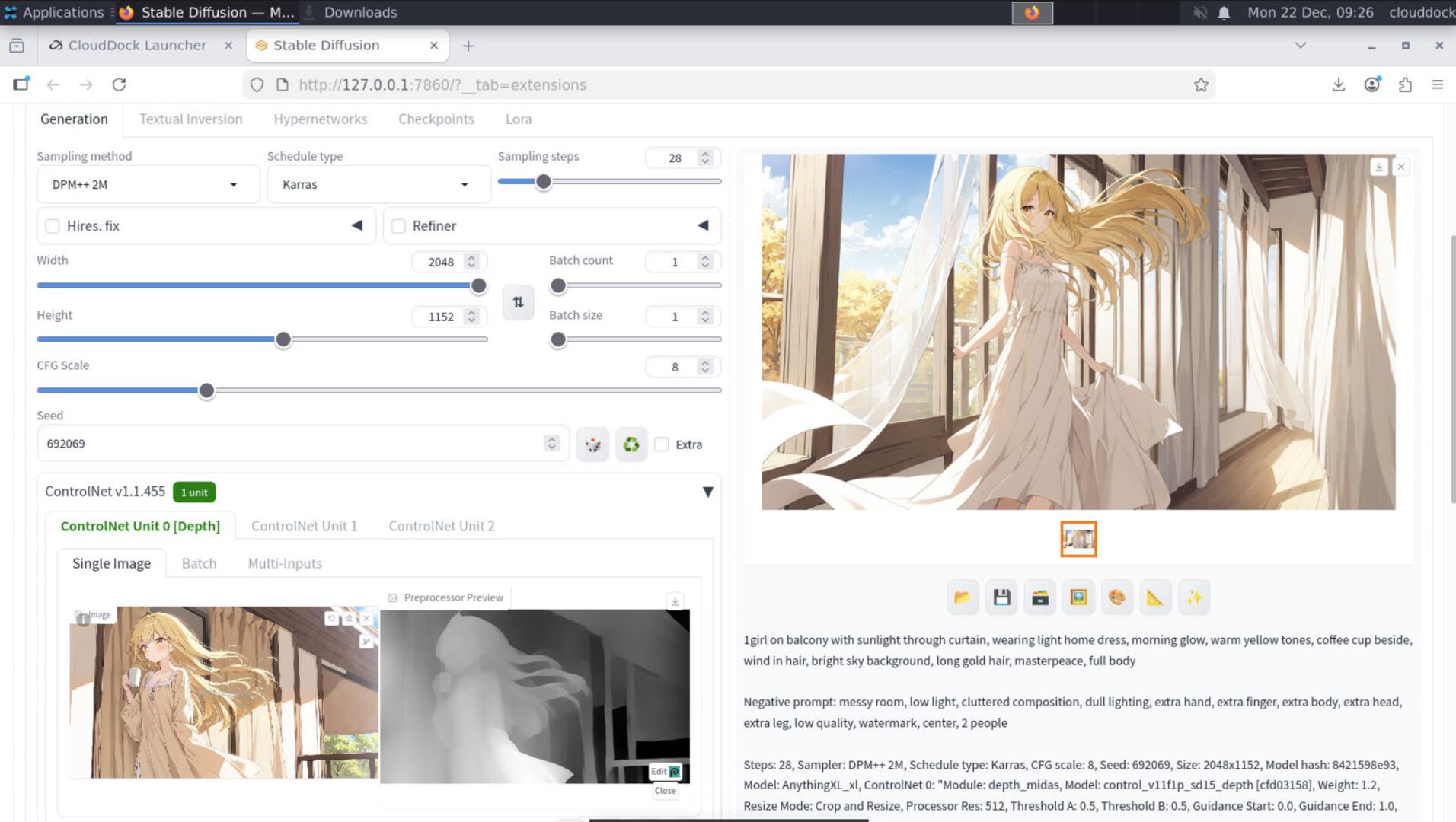 Base stage output at 1x resolution