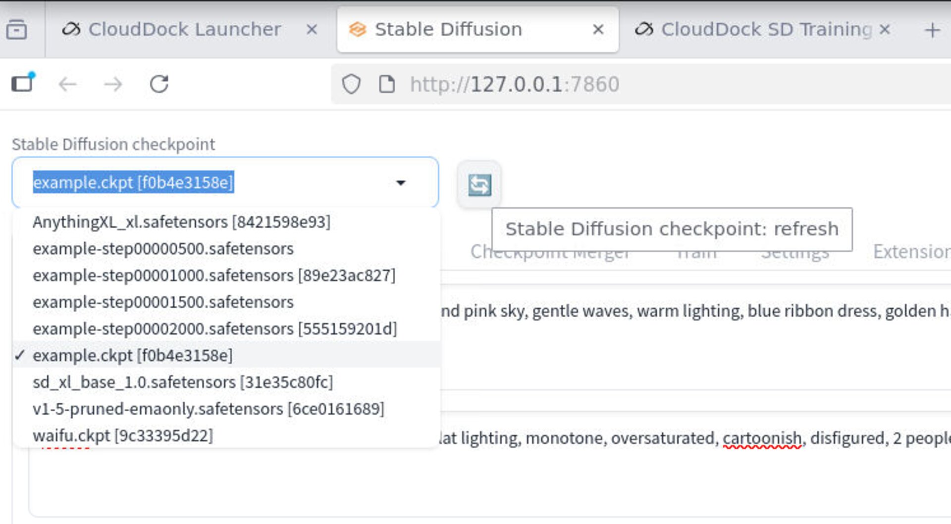 A1111 refresh model lists