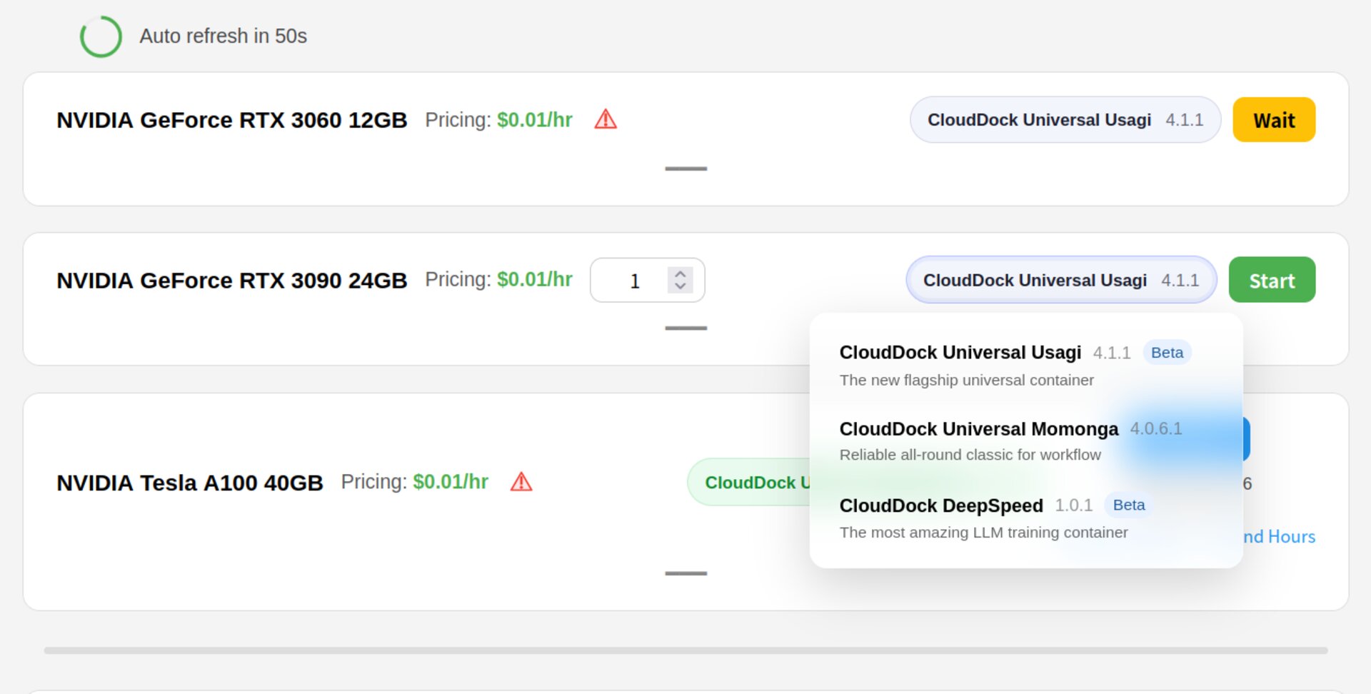 Diagram showing Usagi as beta lane and Momonga as stable lane