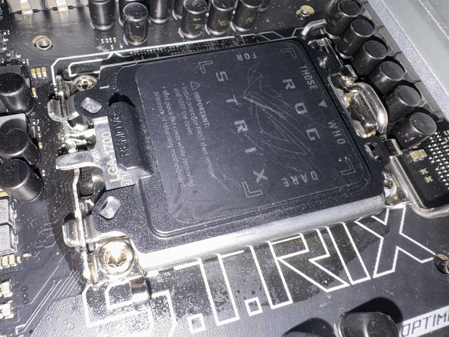 Socket area residue (photo 1)